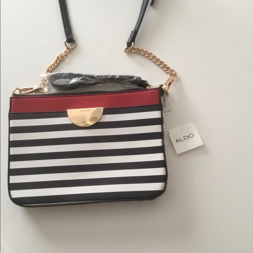 Crossbody, Navy & white